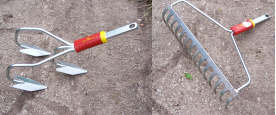 Multi-Star garden tools - cultivator and bowrake