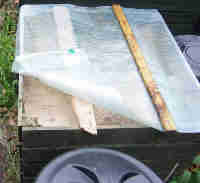 Timber Composter showing lid