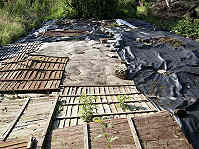Polythene Mulch & Fence Panels Tame Allotment Weeds
